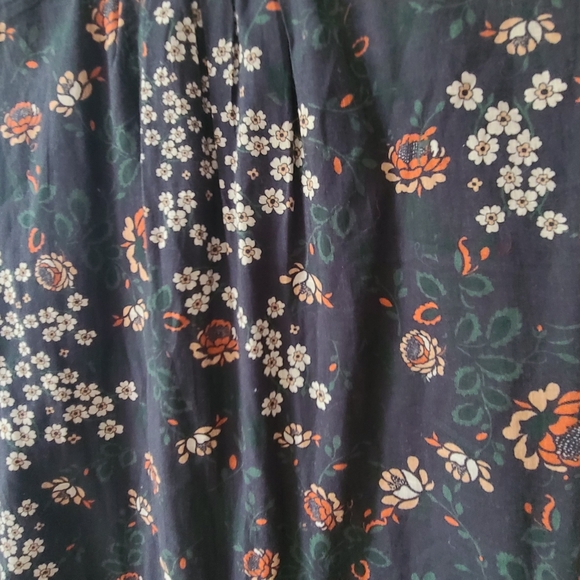 Anthropologie Lori Tunic Floral Dress - Blue, White And Orange XS - Picture 10 of 17